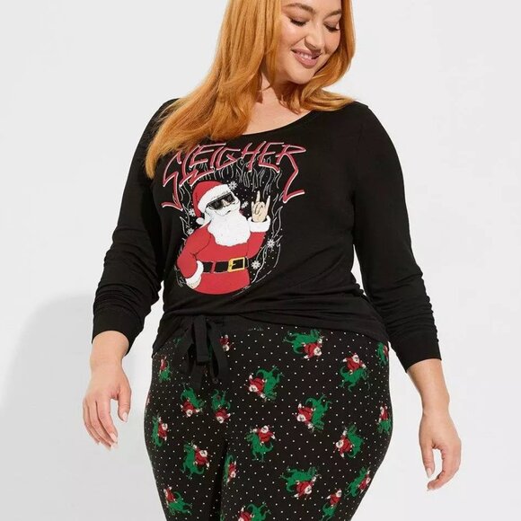 ❤️NWT VINTAGE TORRID TEE - SLEIGHER SANTA CHRISTMAS GRAPHIC SUPER SOFT - SIZE 2X - Picture 9 of 12